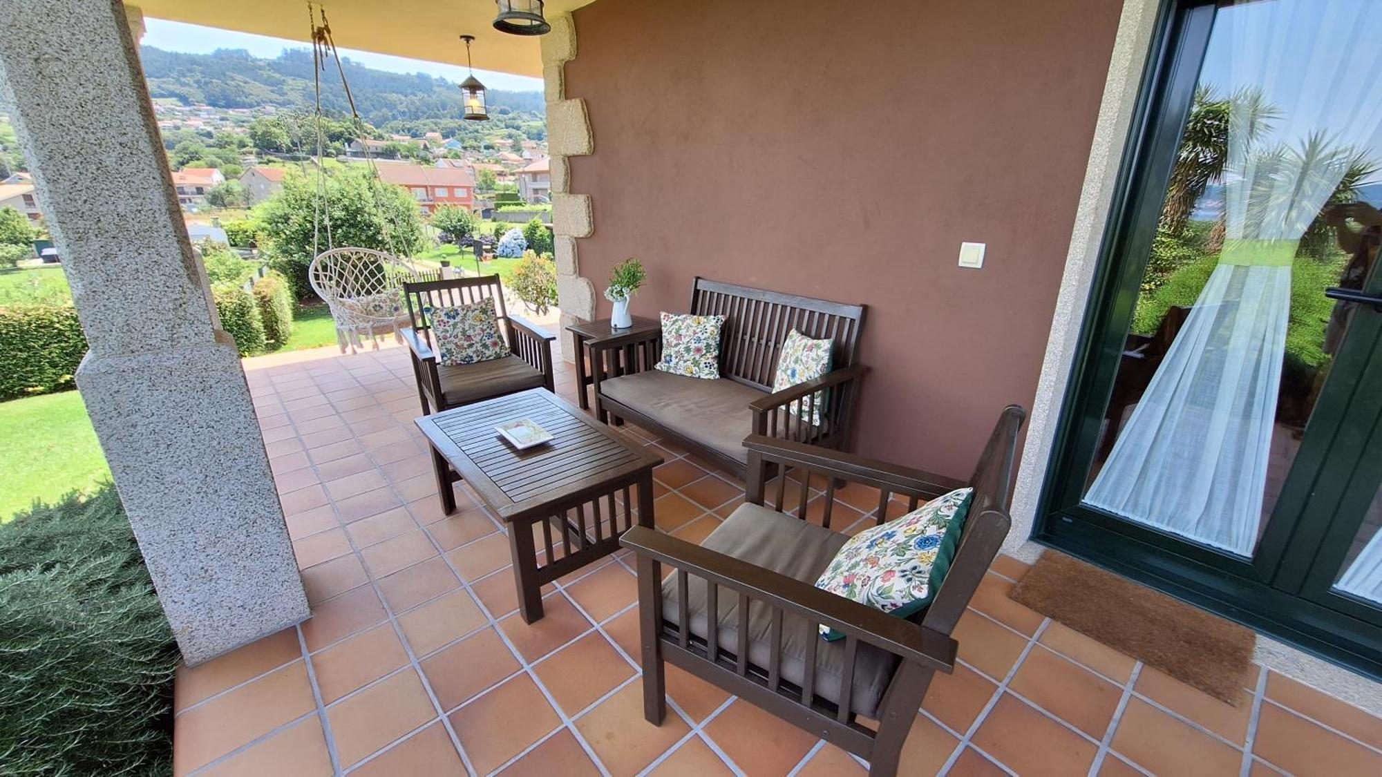 Chalet Rural 400 M Playa Piscina Barbacoa Chimenea Bueu Zewnętrze zdjęcie