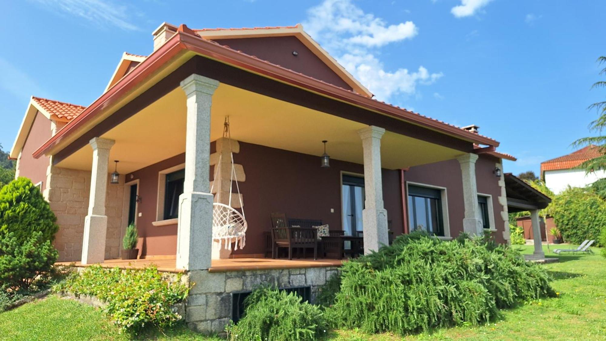 Chalet Rural 400 M Playa Piscina Barbacoa Chimenea Bueu Zewnętrze zdjęcie