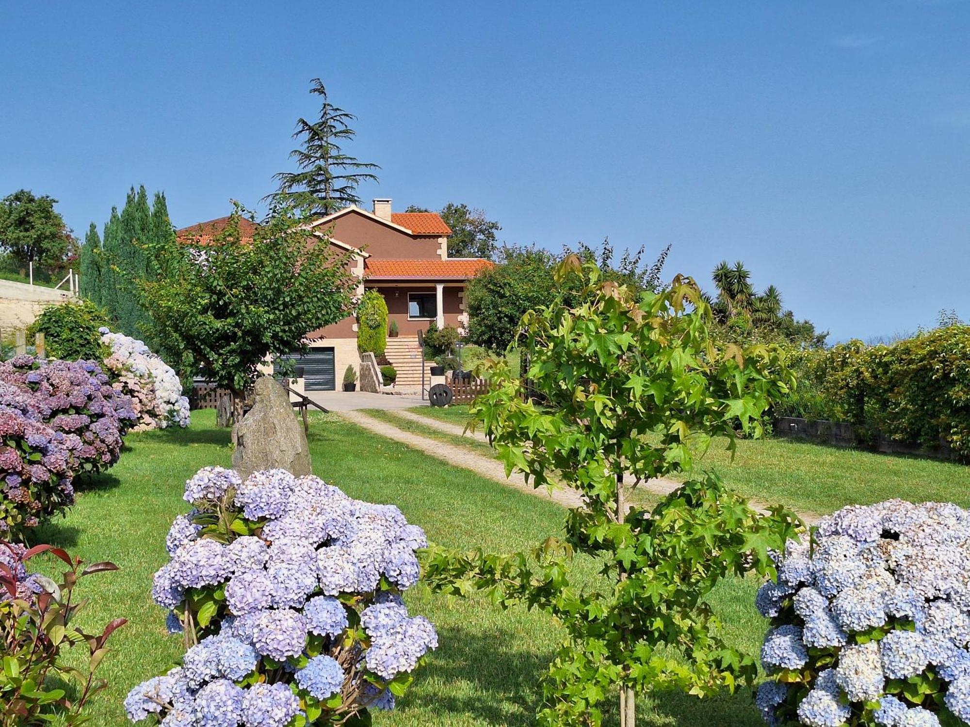 Chalet Rural 400 M Playa Piscina Barbacoa Chimenea Bueu Zewnętrze zdjęcie